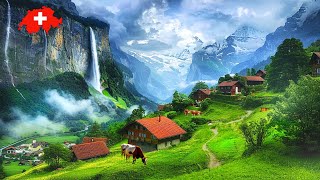 Wengen Lauterbrunnen Switzerland 🇨🇭 Best Walking Tour 4K  Most Beautiful Swiss Villages [upl. by Delgado]