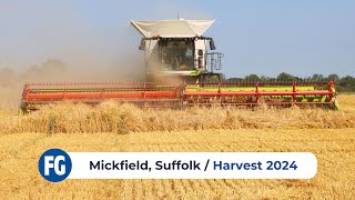 Harvest 2024  Mickfield Suffolk  Claas Lexion 8900 Combine Harvester [upl. by Wojak]