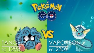 Pokémon GO Gym Battle ☢ SOLAR Tangela vs Vaporeon with HYDRO PUMP [upl. by Chaing171]