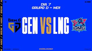 Mundial 2021 Fase de Grupos  GenG x LNG Esports [upl. by Claiborn]