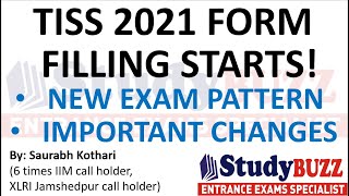 TISS 2021 form filling starts Exam pattern changed TISSPAT introduced TISSNET syllabus [upl. by Garibold601]