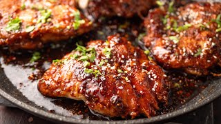 Honey Sriracha Chicken Wings and the Secret to Crispy Baked Wings [upl. by Dominik713]