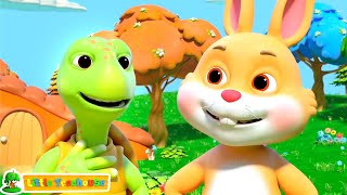 The Story of Hare amp The Tortoise for Babies LittleTreehouseNurseryRhymes [upl. by Yrrep]