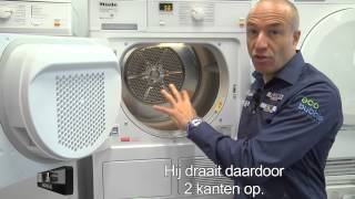 Miele droger T8164WP productvideo uitleg wasmachinenl [upl. by Ranjiv]