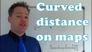 Mapwork measuring curved line distance [upl. by Ardnuahs]