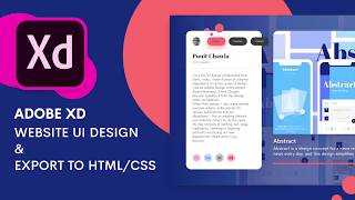 Website UI Design in Adobe XD  Exporting as HTMLCSS  Design Weekly [upl. by Anahs]