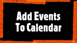 Create and Add Events To Calendar Using Subscription URL [upl. by Petite]