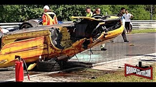 Crash Porsche 911 GT2 Nurburgring Flugplatz onboard DS3 R [upl. by Murtagh]