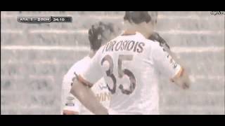 Pjanic scored Amazing Free Kick Goal vs Atalanta in snowfall weather  Pjanic FreeKick 2422013 HQ [upl. by Ahtennek]