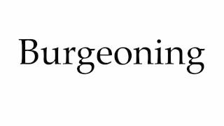 How to Pronounce Burgeoning [upl. by Tansey]