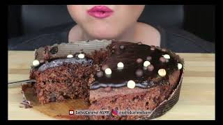 Salted Caramel ASMR chocolate candy cream cake mukbang bites only [upl. by Rehc]