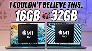 16GB vs 32GB RAM M1 Pro MacBook  Multitasking RAM TEST [upl. by Yor]