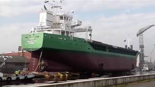 ARKLOW VIKING  Eisiger Stapellauf  Bodewes Shipyard 20022018 [upl. by Dorraj573]