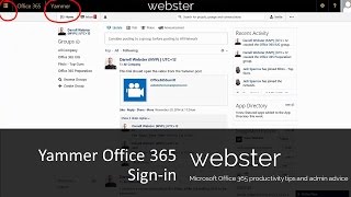 Yammer Office 365 Signin [upl. by Aihtnamas]