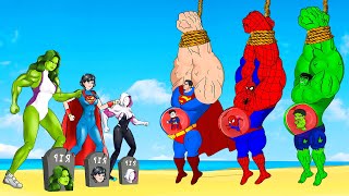 Rescue SUPER HEROES HULK PREGNANT amp SPIDERMAN SUPERMAN  Who Is The King Of Super Heroes  FUNNY [upl. by Alorac]