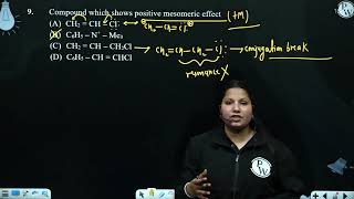 Compound which shows positive mesomeric effect [upl. by Marietta]