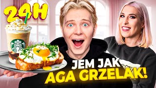 JEM JAK AGA GRZELAK PRZEZ CAŁY DZIEŃ 😱🥑 24h challenge  Dominik Rupiński [upl. by Mcnutt]