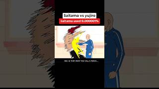 One punch man Saitama vs yujiro  Saitama used 00000001 😂 shorts anime badass moments [upl. by Tore782]