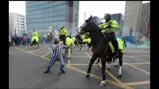 Newcastle Fans Riot 140413 [upl. by Acsicnarf]