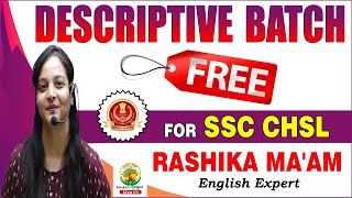 FREE SSC CHSL DESCRIPTIVE PAPER PREPARATIONS  BY RASHIKA MAAM [upl. by Yddeg]