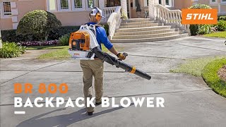 BR 800 STIHL Backpack Blower  Features and Benefits [upl. by Oiciruam]