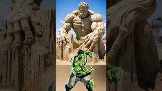 🔴Superheroes but sand statue 4  All characters💥 avengers marvel shorts dc [upl. by Thgirw]