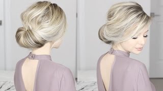 EASIEST Updo ever Super simple amp perfect for long medium amp shoulder length hair [upl. by Akalam702]