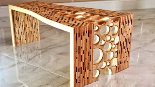 How to make a curved modern bench Woodworking [upl. by Attenweiler78]