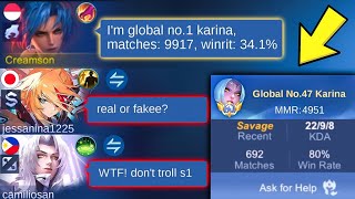 I PRETEND TO BE GLOBAL NO1 KARINA IN MCL AND THIS HAPPENED😱 [upl. by Ruscher]