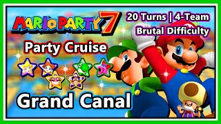 Mario Party 7  20 Turns  4Team 8Player  Luigi amp Mario  Grand Canal [upl. by Akieluz]