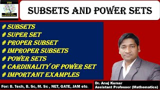 Subset  Power Set  Proper Subset  Super Set  Cardinality of Power Sets  Set Theory [upl. by Scrogan]