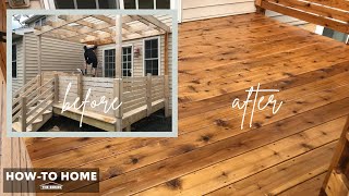 How To Prep amp Stain Your New Cedar Deck [upl. by Astra]