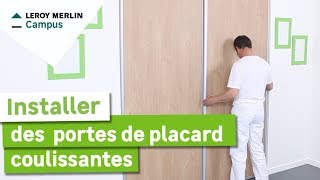 Comment installer des portes de placard coulissantes  Leroy Merlin [upl. by Annil]