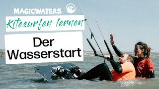 Kitesurfen lernen  EINSTEIGER  der Wasserstart [upl. by Gav]