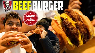 KFC Beef burger 🍔  Made in China  Irfans view🔥 [upl. by Yerd]