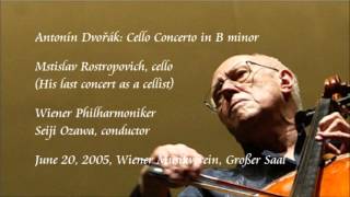 Dvořák Cello Concerto in B minor  Rostropovich  Ozawa  Wiener Philharmoniker [upl. by Francois866]