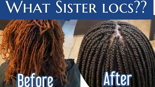 SisterLocs BoxPlaits ProtectiveStyle Box Braids over locs Process [upl. by Notsnhoj870]