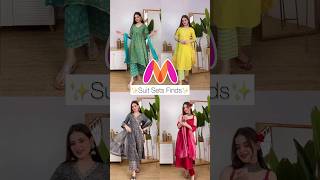 Affordable Kurta Sets for Women  Printed Suit Sets 2024  Trendy Ethnic Fashion  Myntra shorts [upl. by O'Rourke]