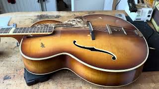 Hofner 4550 archtop guitar restoration  repair  part 1 [upl. by Isoais]