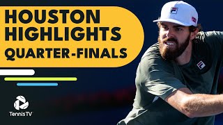 Opelka Meets Brouwer Fritz Isner amp Tiafoe In Action  Houston 2022 Highlights QuarterFinals [upl. by Rachaba]