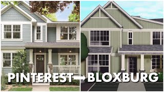 Recreating A PINTEREST House In BLOXBURG [upl. by Moffitt10]