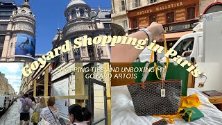 Goyard Shopping in Paris  Unboxing Goyard Artois and Card Holder [upl. by Tyre]