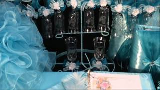 Masquerade Quinceanera Package Toasting Set Doll Pillows Guest Book Album  QSP147 [upl. by Anauqaj965]