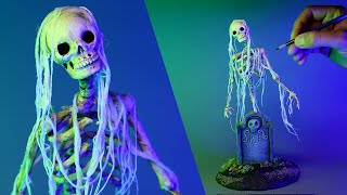 Sculpting a Ghoul Diorama  Mixed Media Polymer Clay Halloween [upl. by Octavus259]