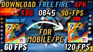 FREE FIRE X86 OB45 APK DOWNLOAD  FREE FIRE X86 APK OB45  FREE FIRE X86 AMAZON APP STORE [upl. by Vaden]