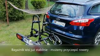 Bagażnik rowerowy na hak  INTERPACK QUATTRO na 4 rowery  montaż funkcje porady bicycle rack hook [upl. by Anita244]