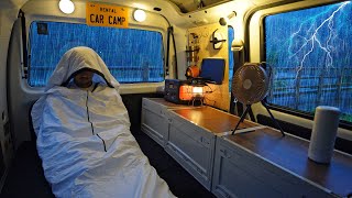 Luxury Vanlife Camping in Rainy Forest [upl. by Ymar956]