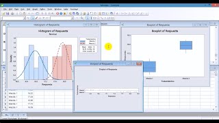 DISEÑO DE EXPERIMENTOS EN MINITAB DOE  GRAFICO DE CAJA DE PUNTOS E HISTOGRAMAS [upl. by Bohi]