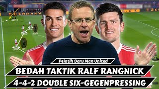 Bedah Taktik Pelatih Baru Manchester United Ralf Rangnick  Skema 4222 dan Gegenpressing [upl. by Hnamik]