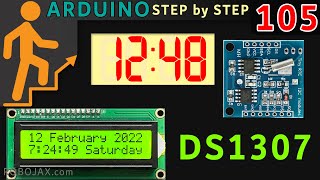 7 projects Build LED LCD Alarm Clock using DS1307 with Arduino  Lesson 105 [upl. by Kruter]